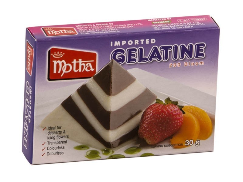 MOTHA HALAL GELATINE POWDER 200 BLOOM 30g/100g  odourless/colorless/transparent