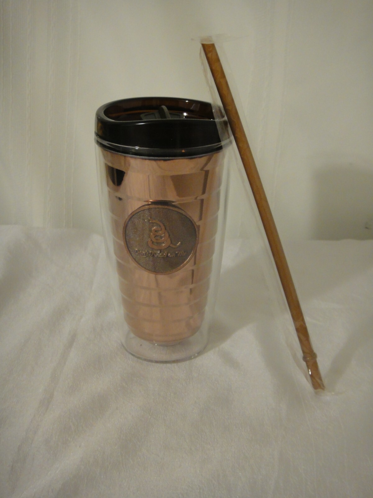 “Don’t Tread On Me” SHELBY Tumbler 16oz Lid W/Straw Made In USA NEW NO TAGS