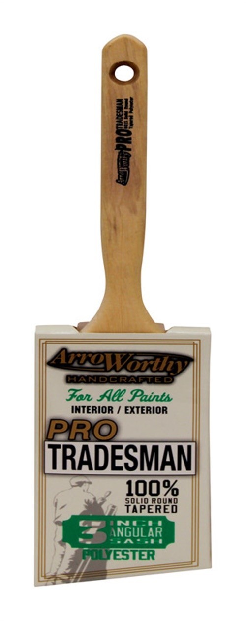 ArroWorthy 6025 3 Pro Tradesman Polyester Blended Wood Paint Brush 3 in.