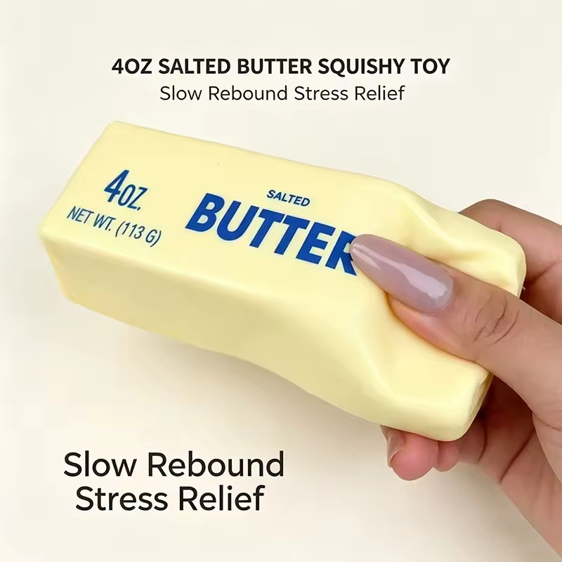 Butter Stick Squishy Squeeze Fidget Toy Sticky Butter Stick Shapeable Slow Rebou