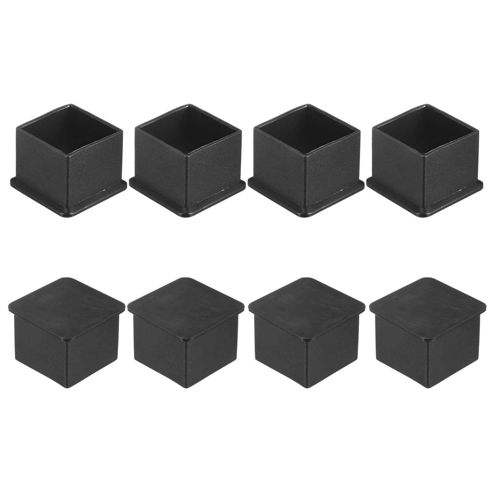 8-Pack Square Furniture Leg Caps, 1.2" (30mm) PVC Leg Caps Floor Protectors