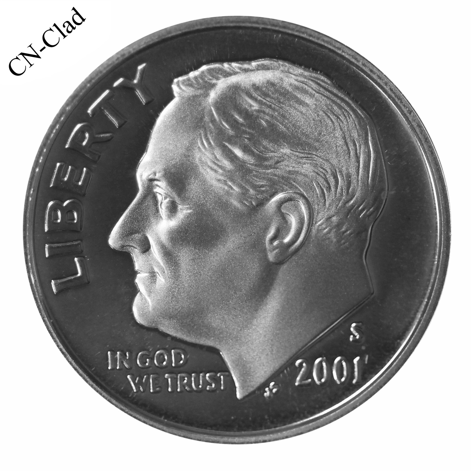 2001 S Roosevelt Dime 10c Gem Deep Cameo Proof CN-Clad US Coin