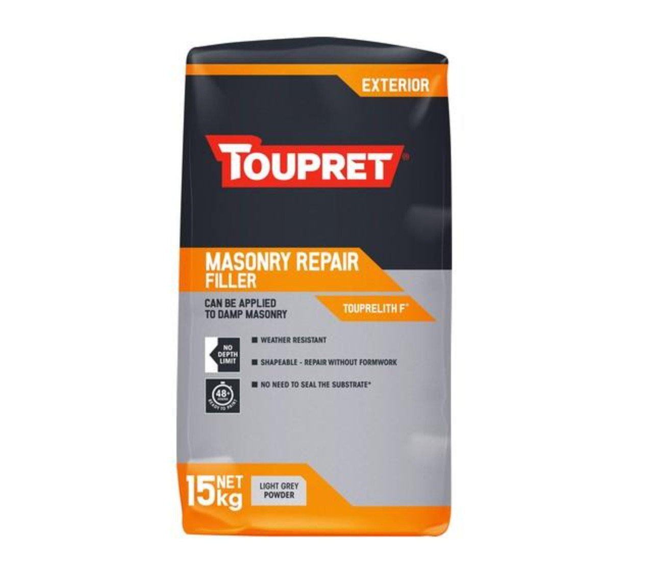 15kg Toupret Touprelith F Masonry Repair Filler Grey
