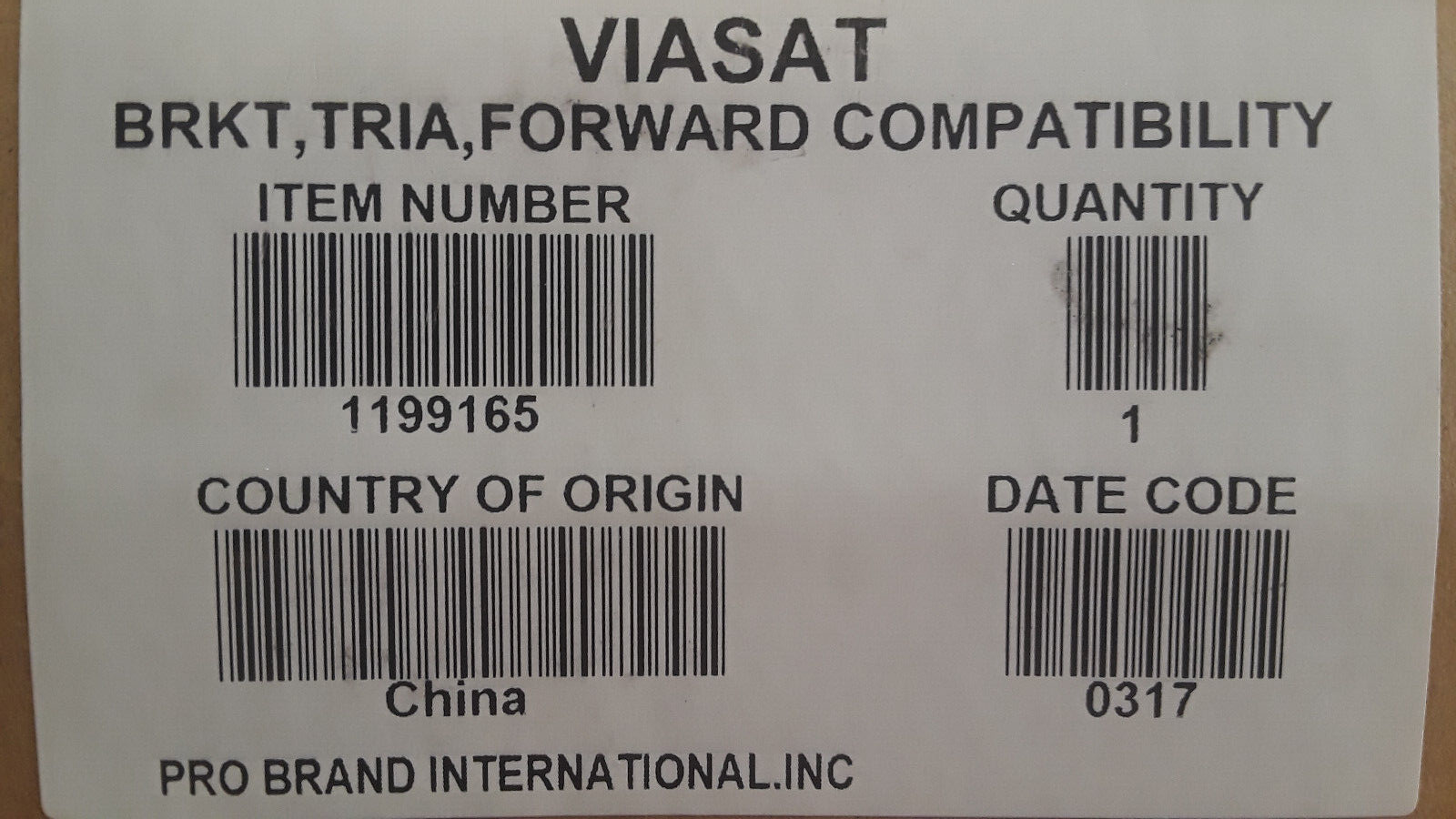 ViaSat Tria Adaptor Bracket, Forward Compatibility #1199165