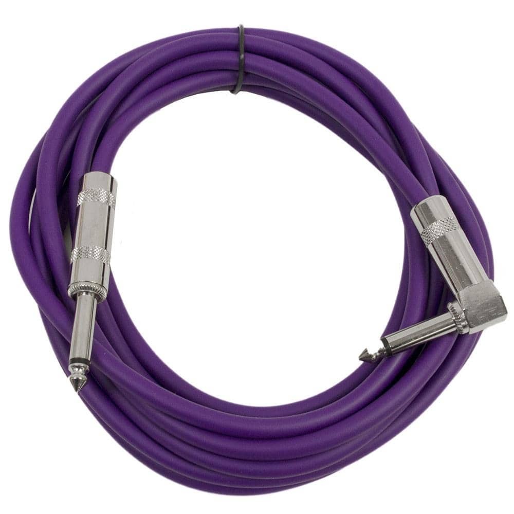 Purple 10ft Right Angle to Straight Guitar Cable Instrument Cord 10 Foot