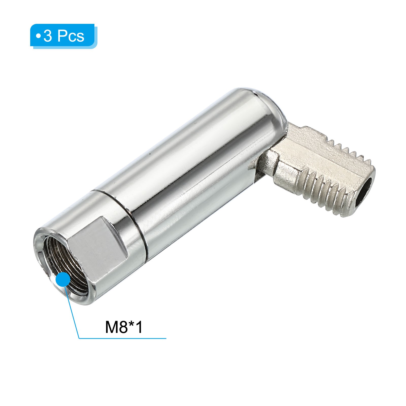 3Pcs 180/350 Degree Sloped Ceiling Light Adapter M8 Thread Chrome