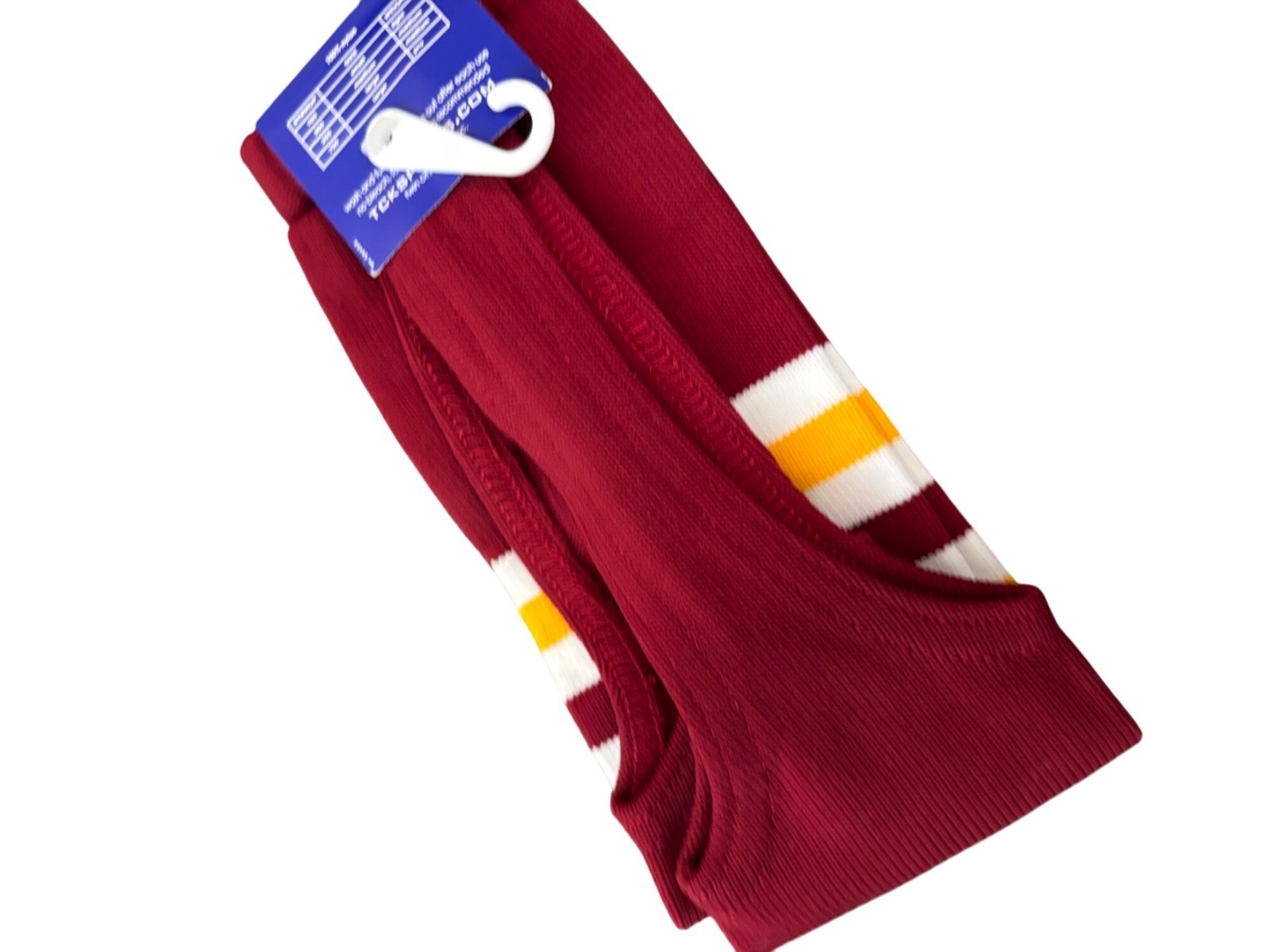 TCK Medium 200 Baseball Stirrup Socks Red White Gold Stripes