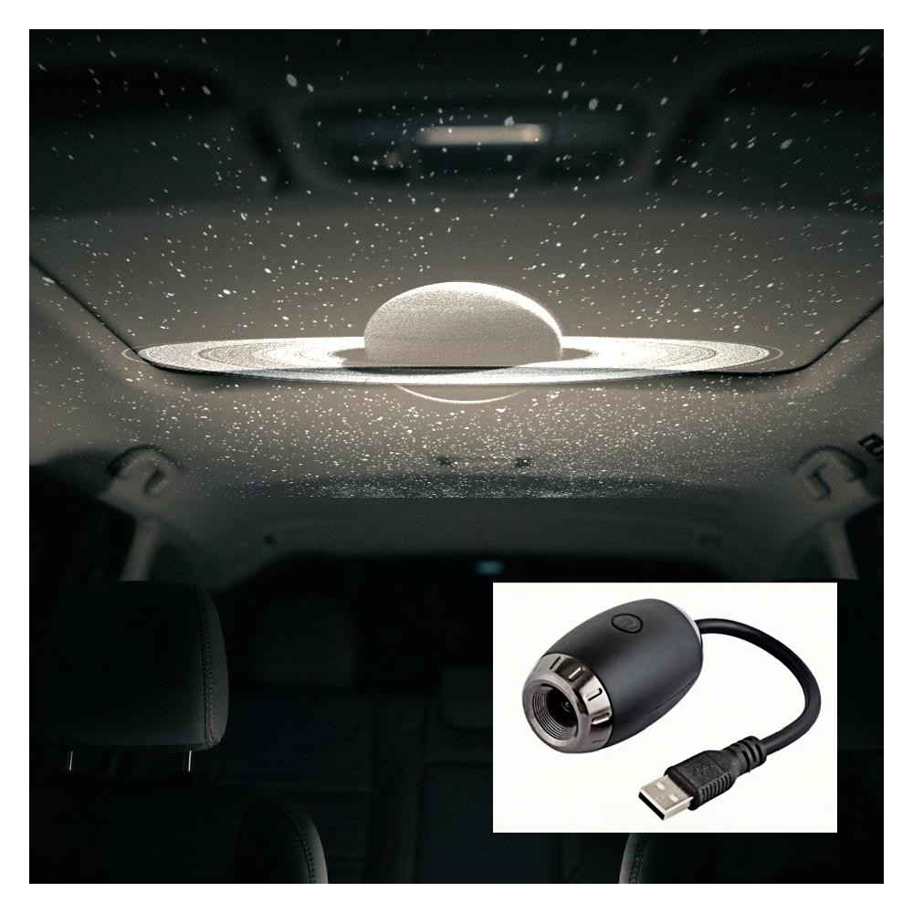 USB Star Projector Night Light Adjustable Interior Roof Galaxy Star Night Light