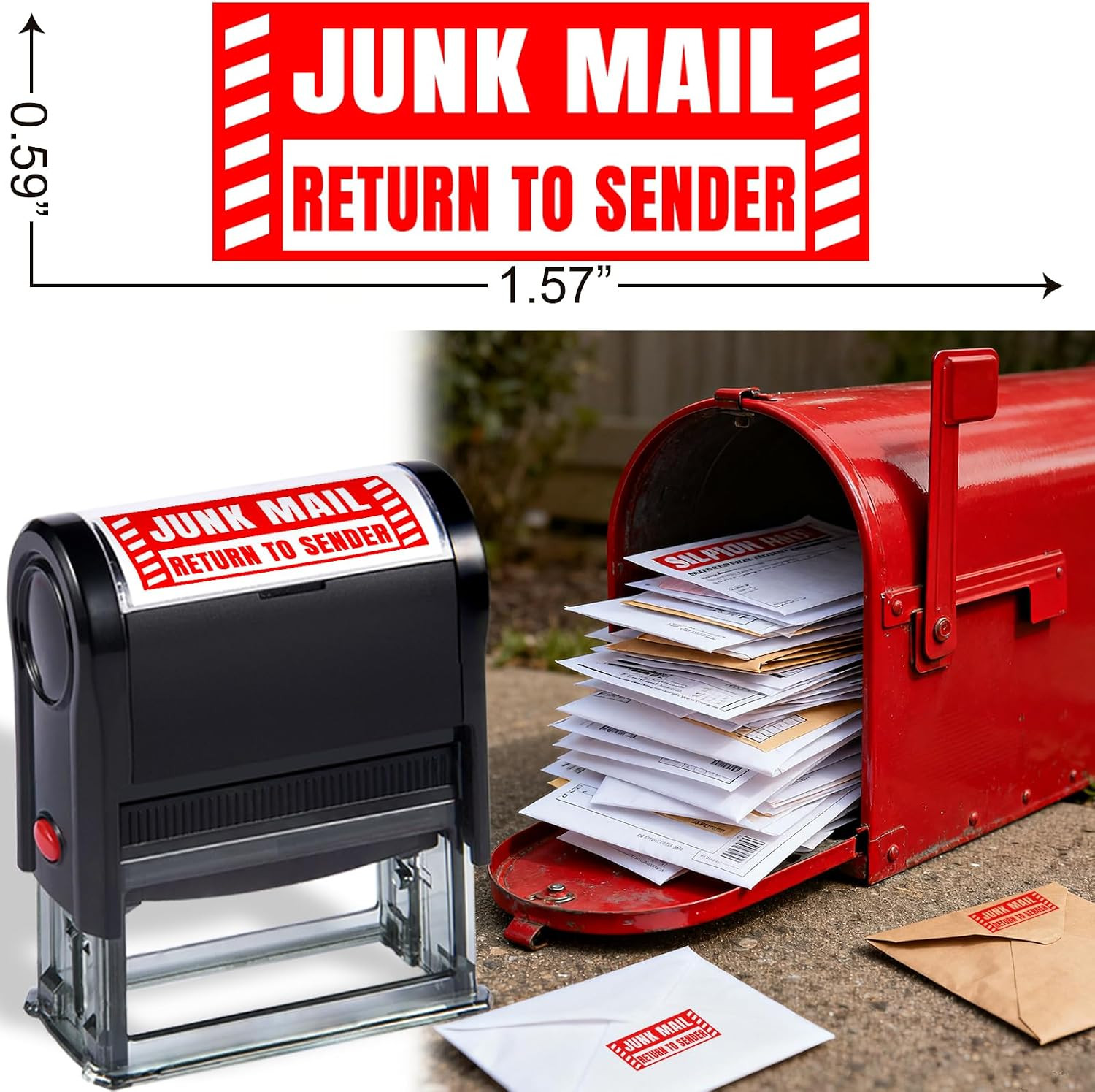 Return to Sender Stamps Self Inking Refused Office Stamps for Business Supplies