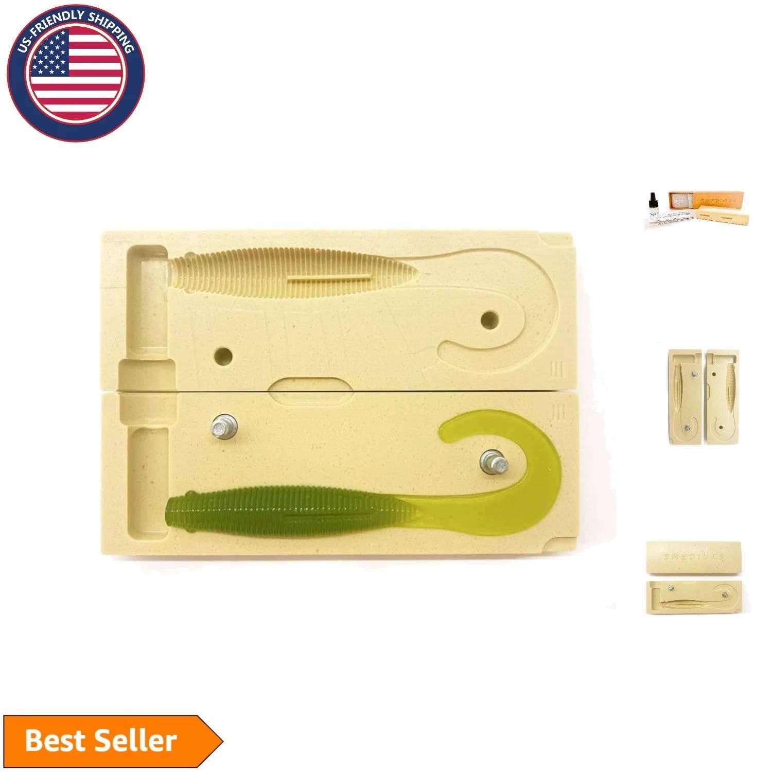 Sturdy Soft Plastic Mold for 5'' Streakz Curly Tailz Lures - Tailor Your Catch
