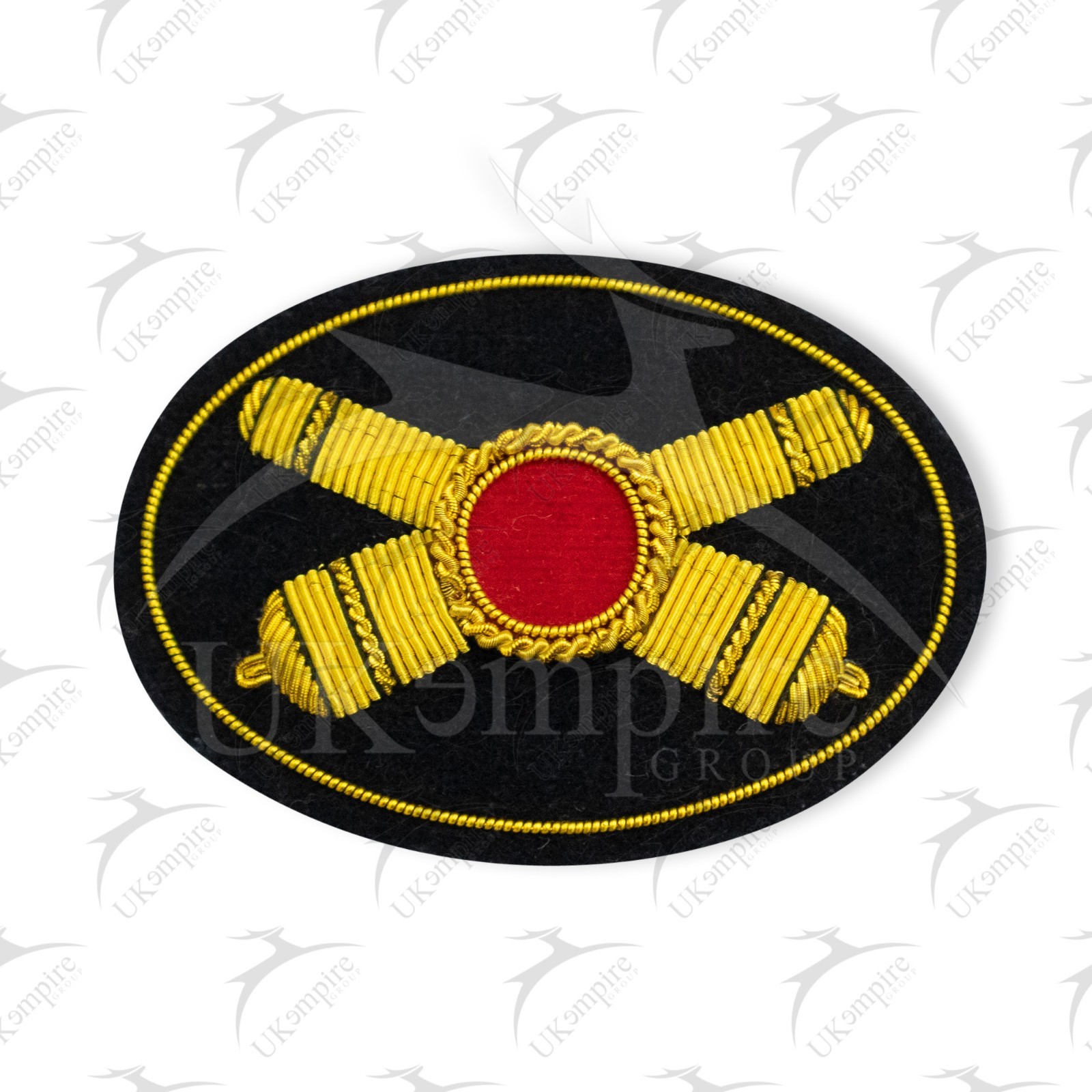 Civil War Officers Hat Insignia Badge Large Artillery (Crossed Cannons)