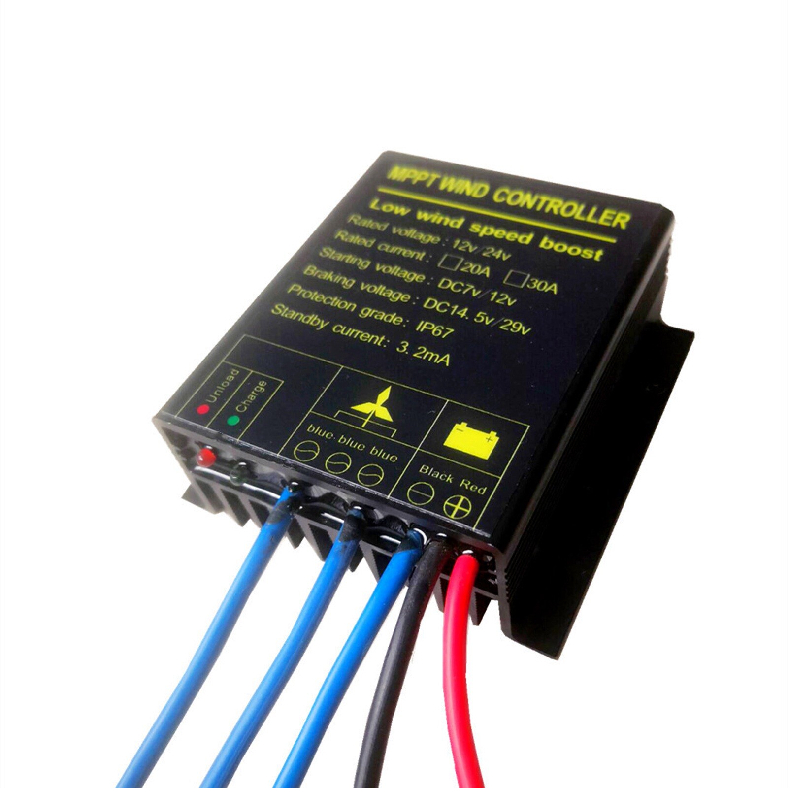 800W MPPT Charge Controller Boost Regulator for Wind Turbine Generator 12V/24V