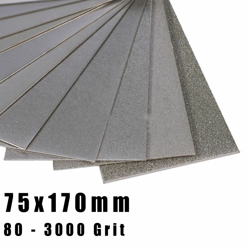 80 - 3000 Grit Diamond Sharpener Whetstone Knife Grinding Sharpen Stone 75x170mm