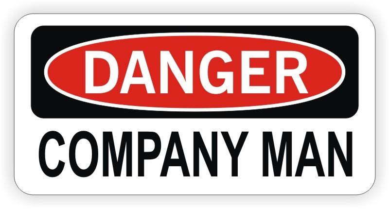 3pcs Danger Company Man Hard Hat Stickers Decals Funny Label Danger Oil Rigger