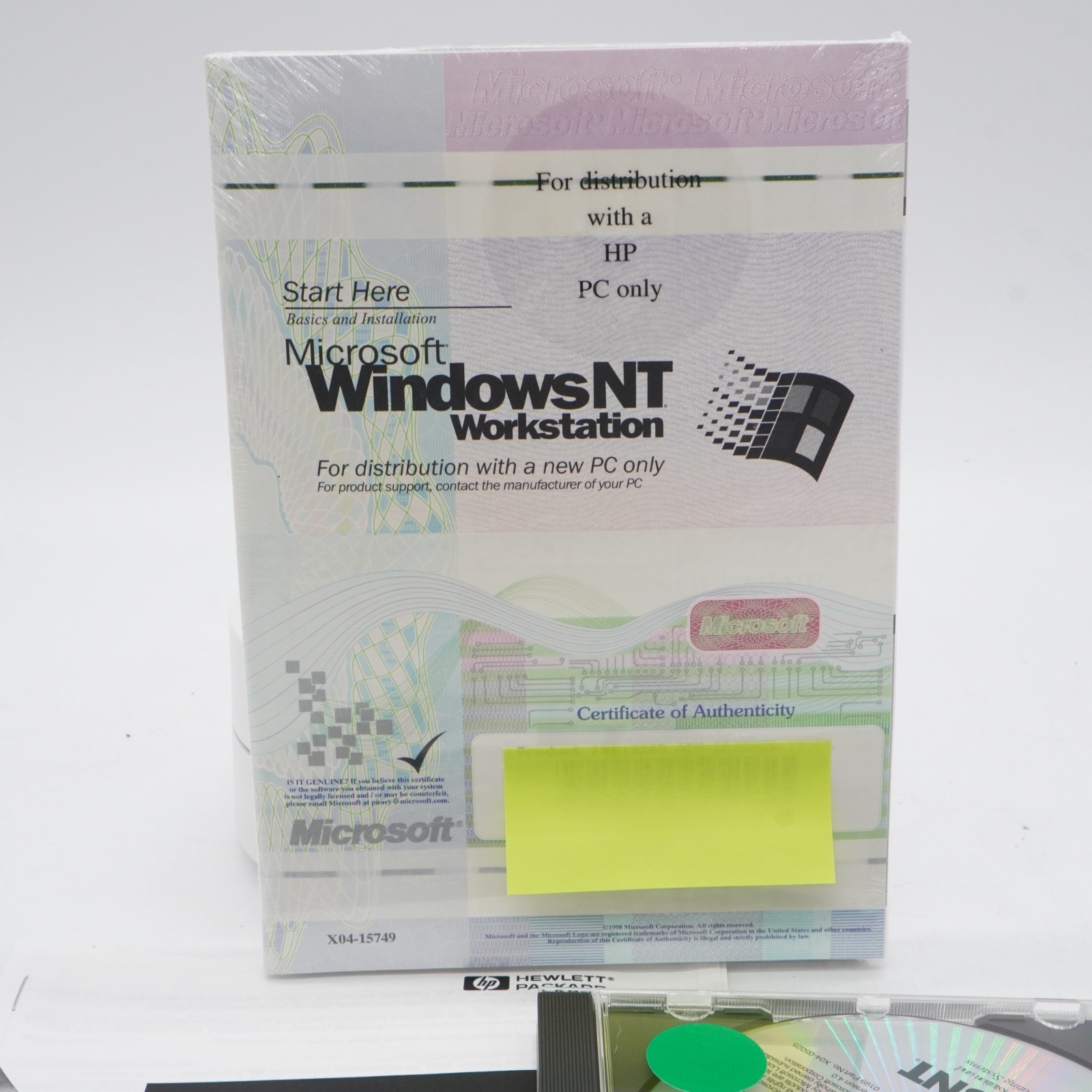 NEW SEALED Microsoft Windows NT 4.0 Workstation & Service Pack 4 - 12/98