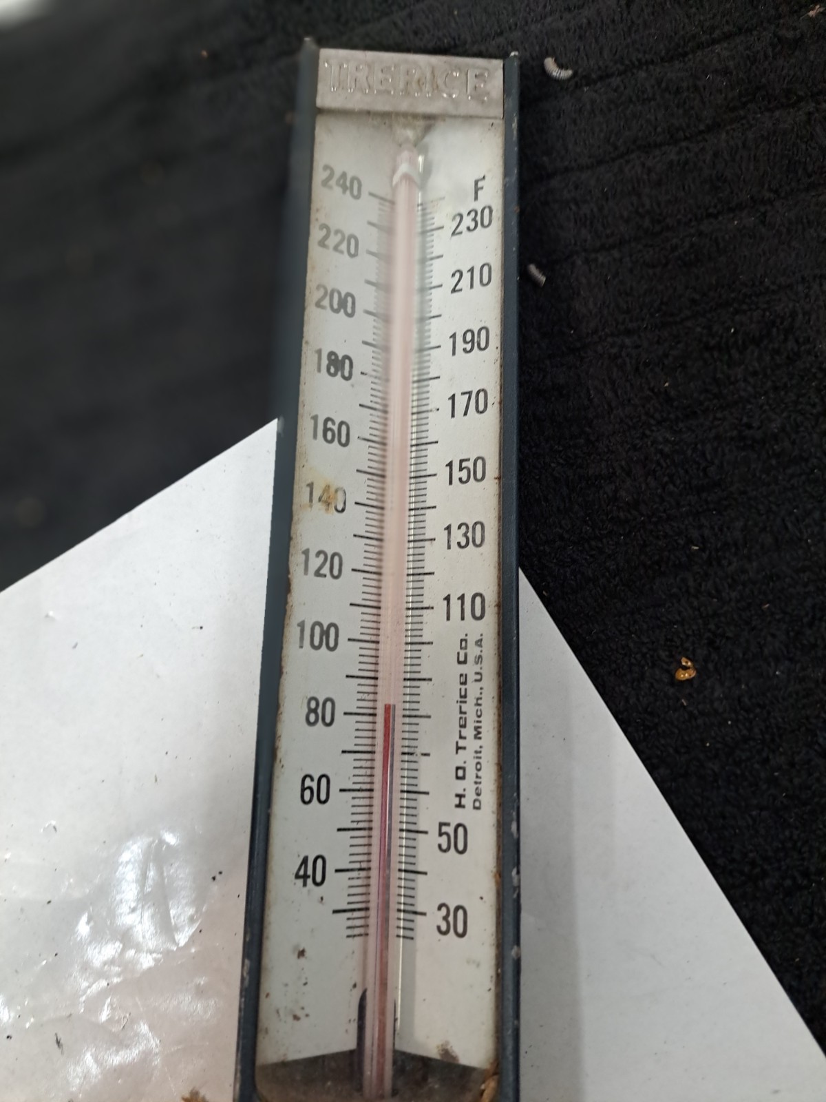 Vtg  Trerice Detroit, Mi. Thermometer (works!) 240 * Industrial