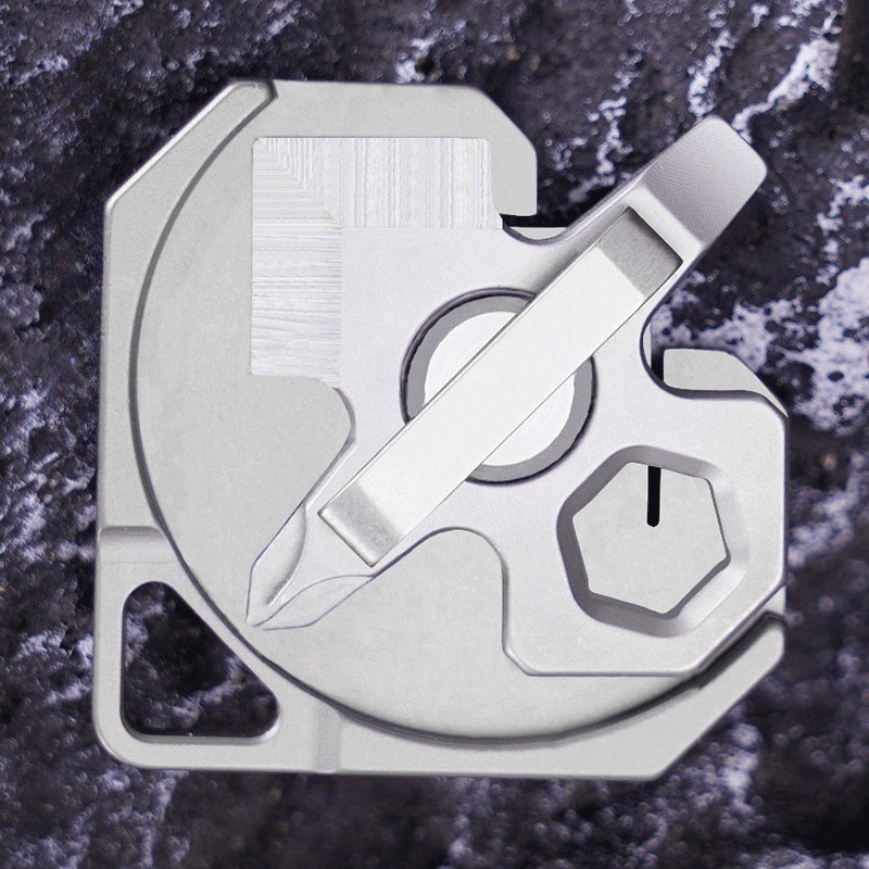 4 IN 1 Titanium Multi Tools Screwdriver Cutter Portable EDC Camping Keychain