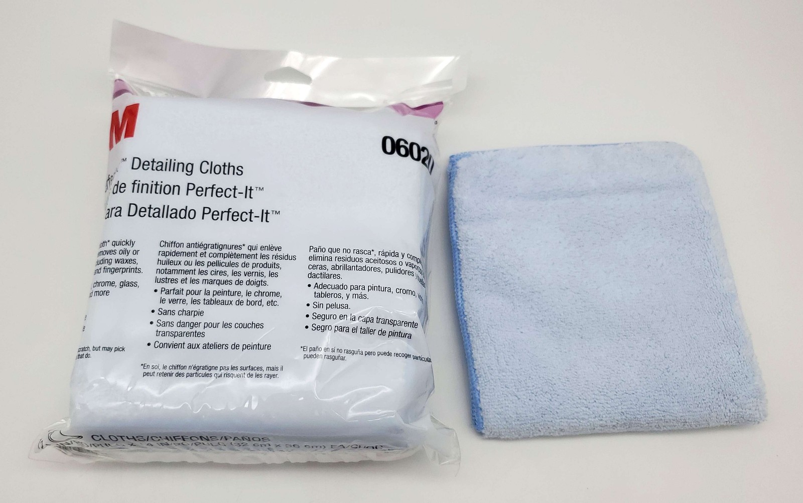 3M Perfect It Show Car Detailing Cloths 12" x 14" 06020 Blue Pack of 6