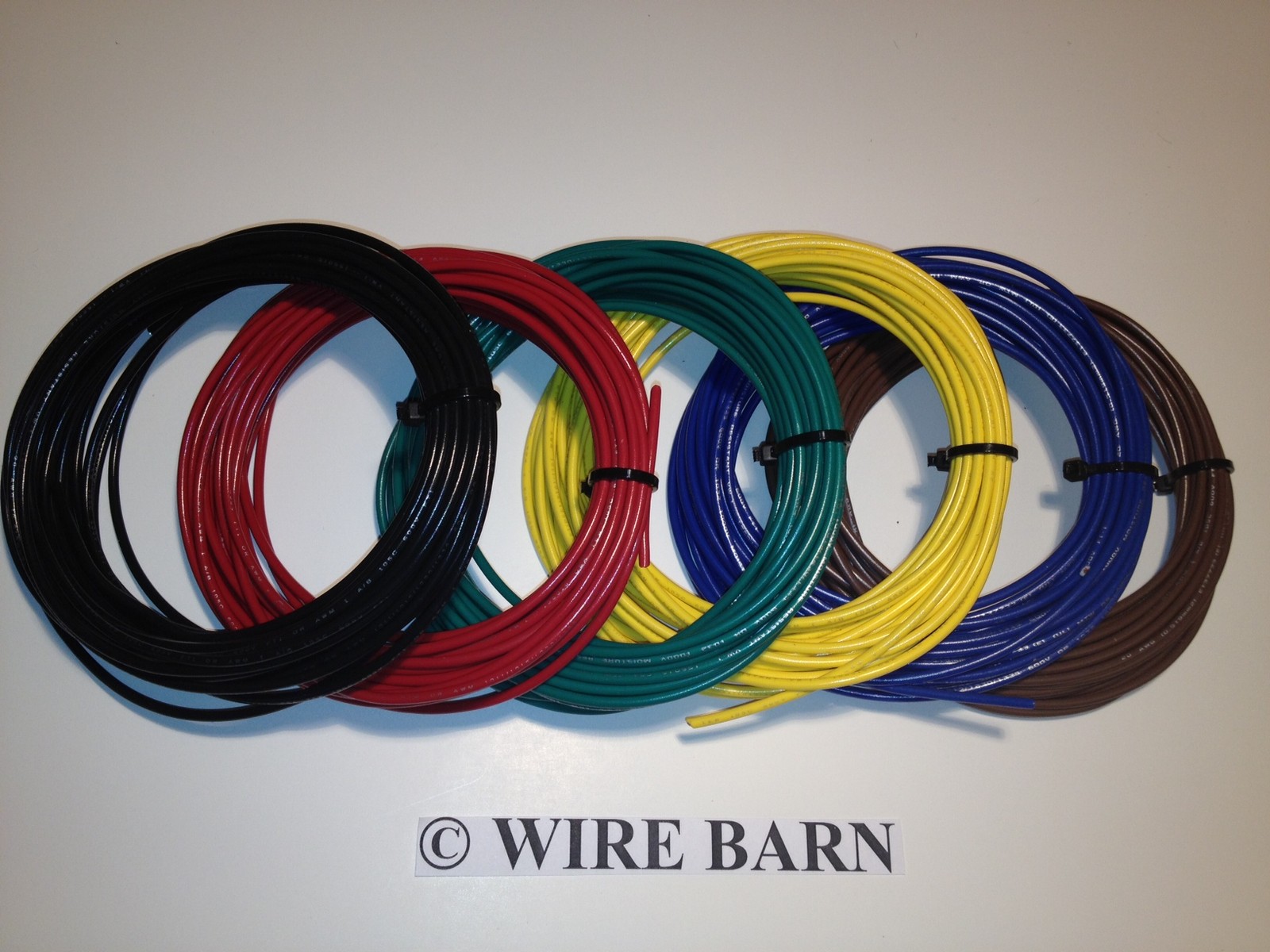 14 AWG MACHINE TOOL WIRE - MTW - SIX (6) COLORS - 25' EACH COLOR - MADE USA