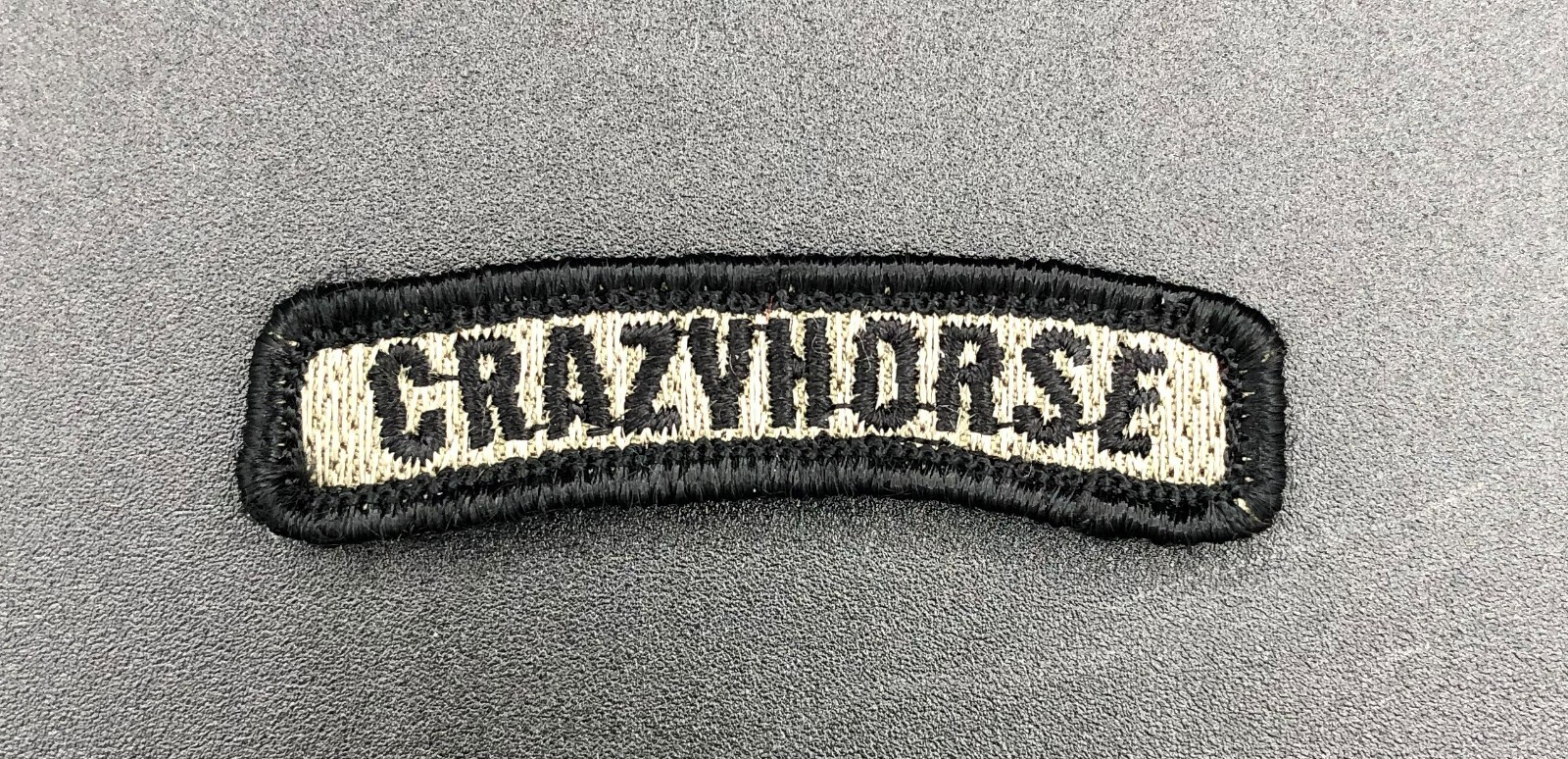 Crazy Horse Grey Background Black Border Tab Style Army Aviation Patch OEF OIF