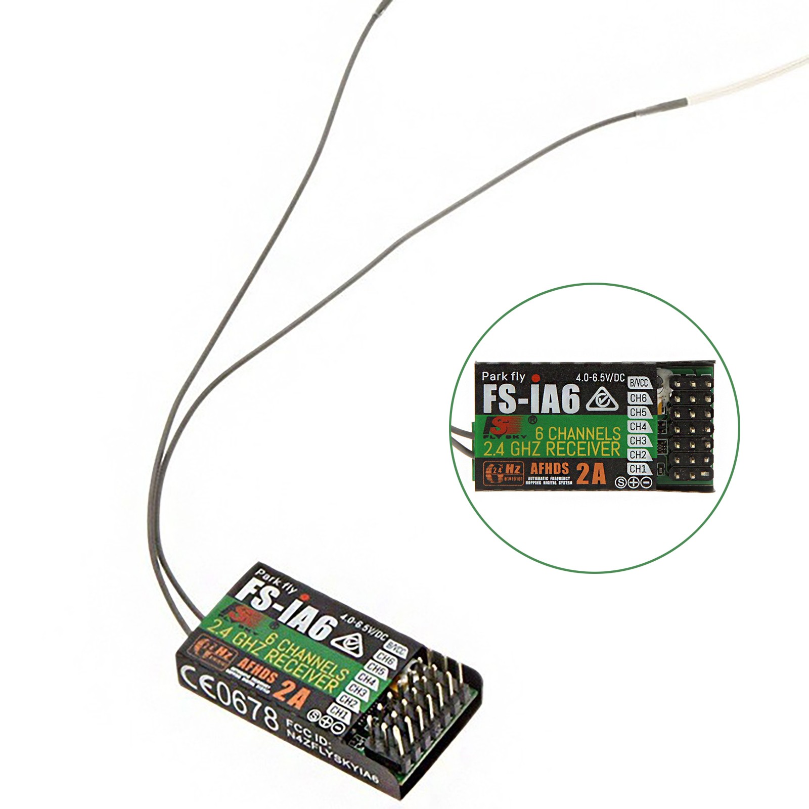 6CH 4-6.5V FsIa6 2.4GHz LCD Control Remote Receiver For Flysky RC Car Airplane