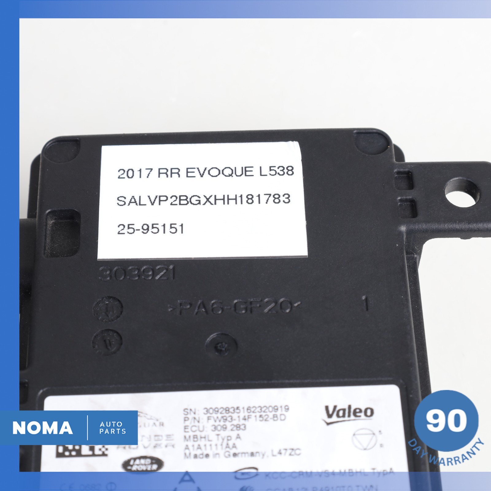 2017 RR Evoque L538 Left & Right Blind Spot Radar Distance Sensor Set OEM