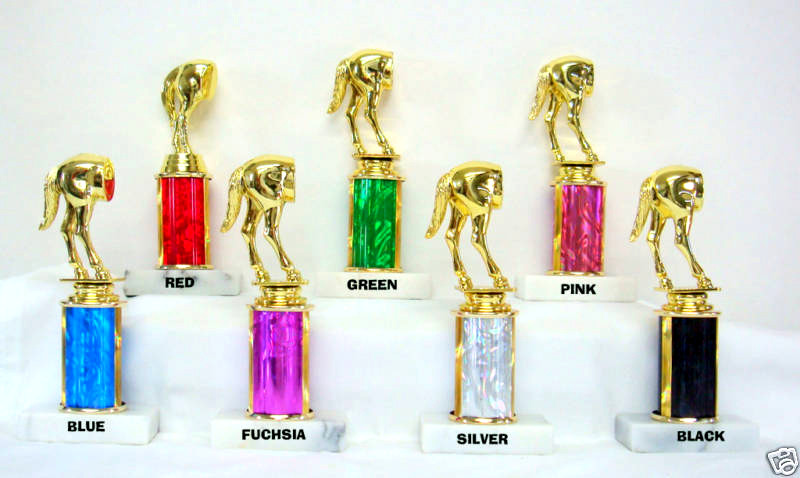 HORSES REAR TROPHY, GAG TROPHY, LAST PLACE TAIL ENDER   $6.75 EACH