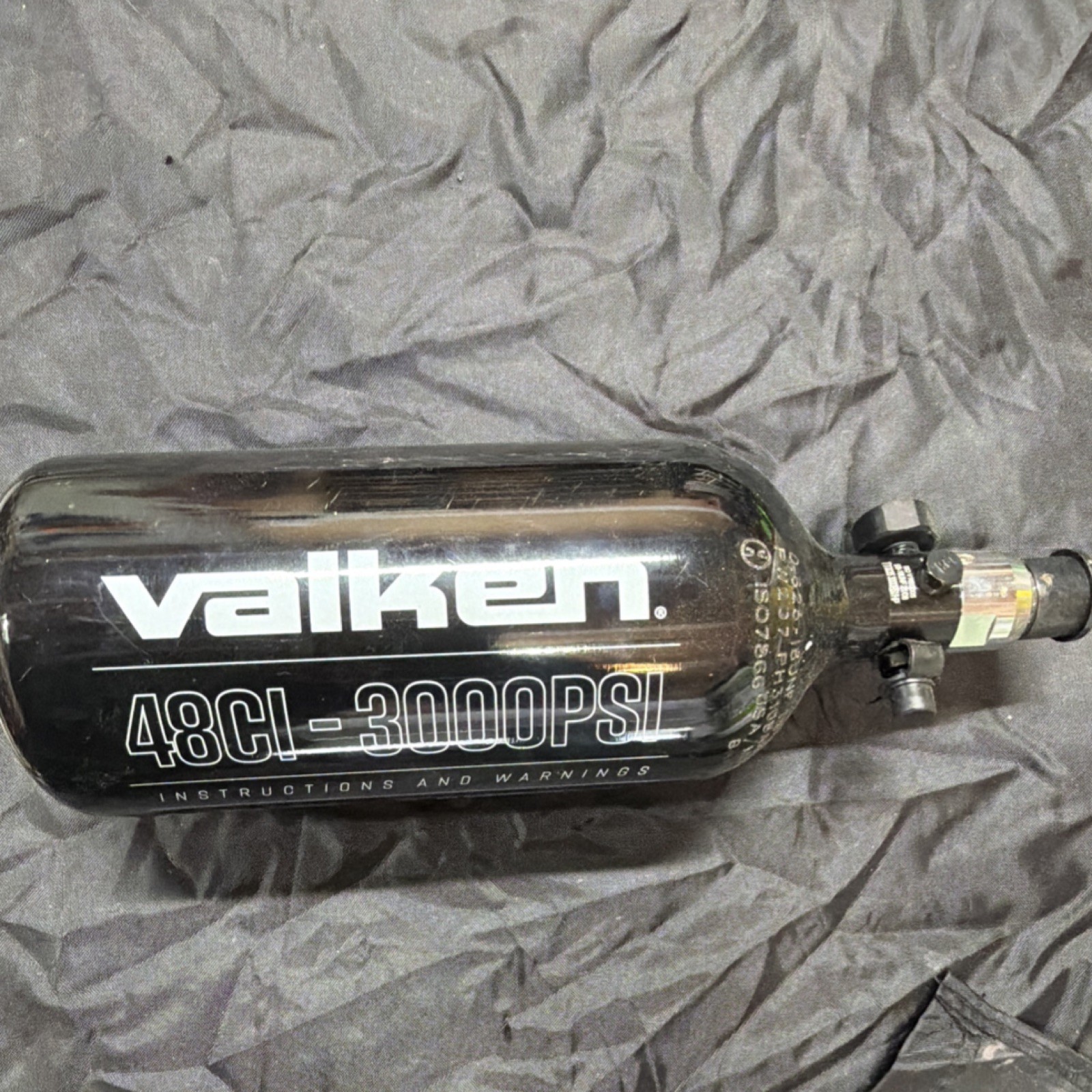 Valken 48CI 3000PSI HPA Paintball Tank CA568999 Model 48CI-3000PSI Black