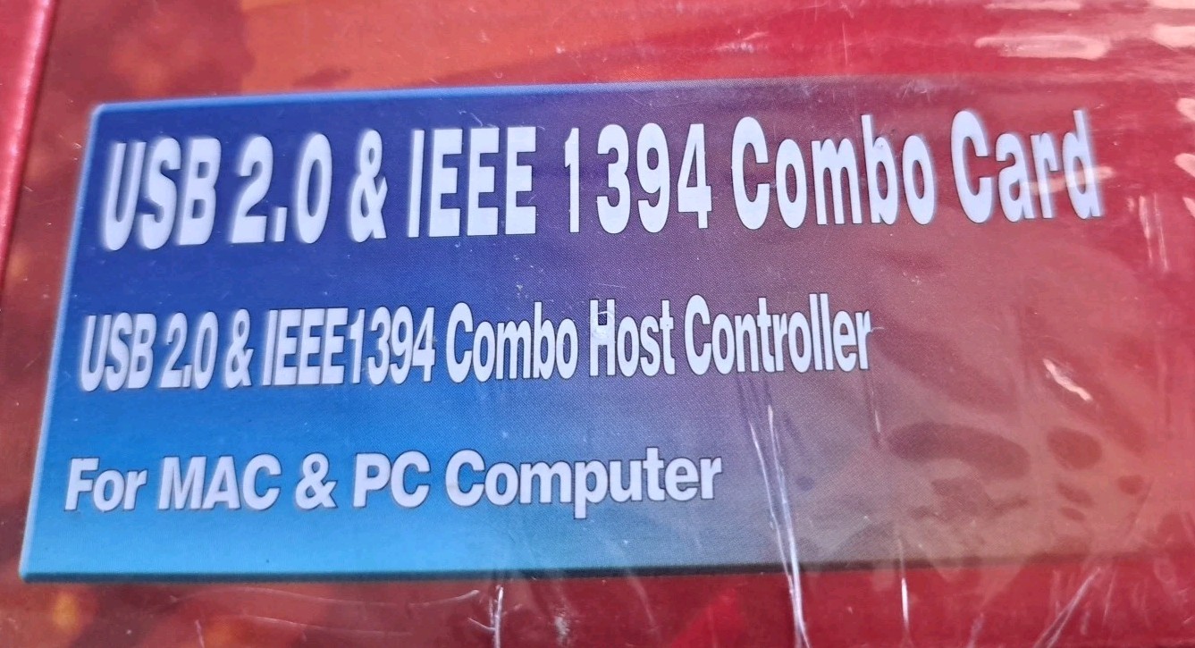 NOS USB 2.0 & IEEE Combo Card PC Adapter Mac & PC Sealed