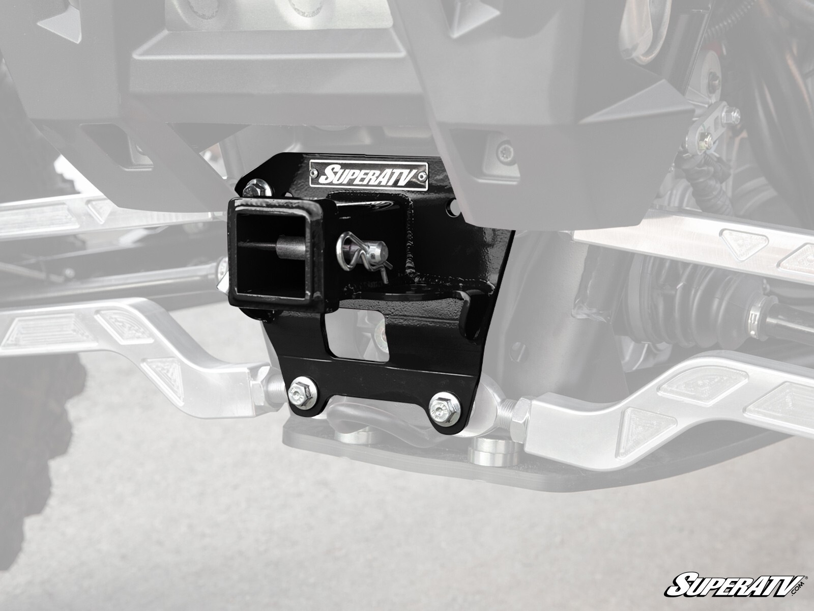 SuperATV 2" Rear Receiver Hitch for Polaris RZR XP 1000 (2014+) - Black