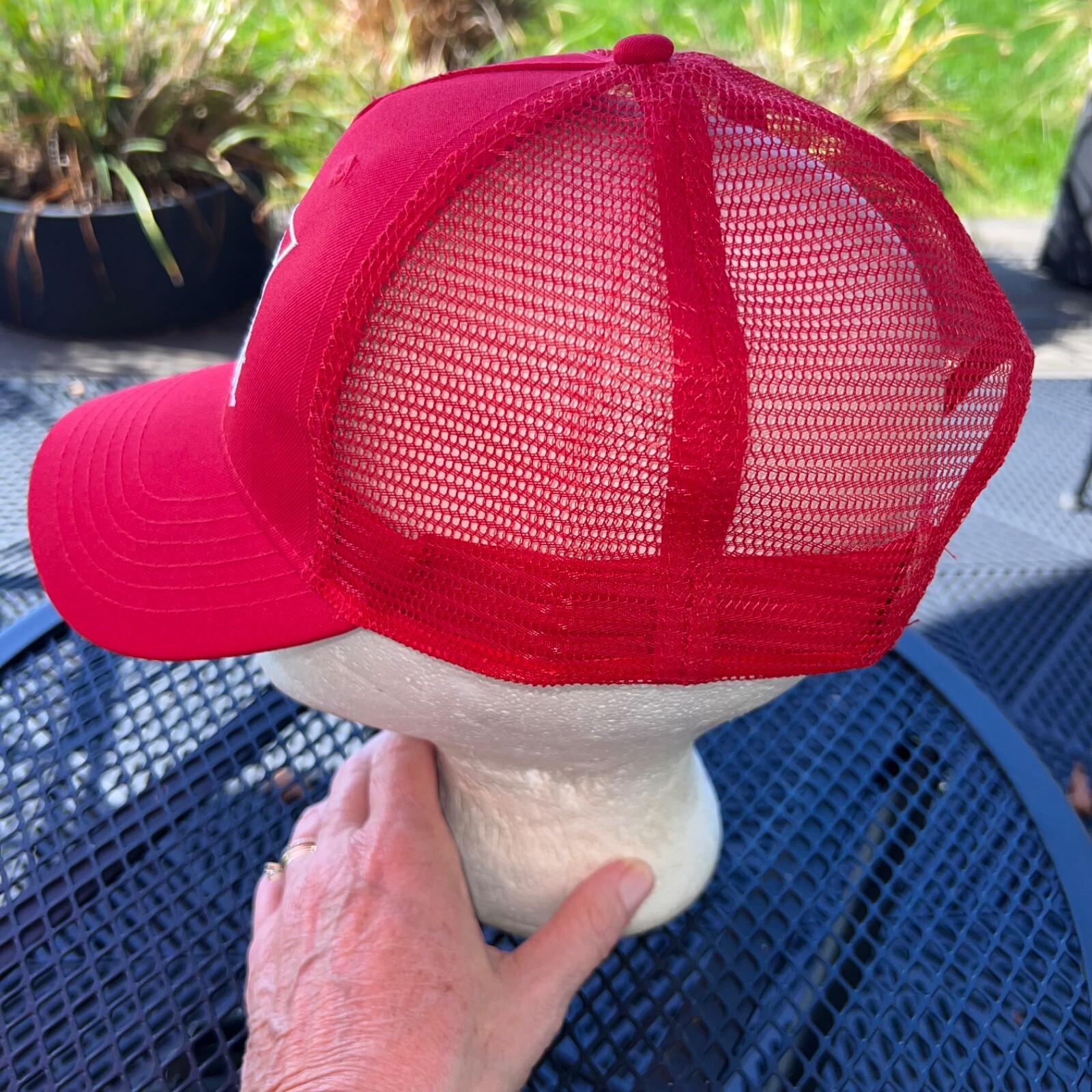 Budweiser Enjoy Responsibly Drink Wiser Red Trucker Fabric Mesh Hat Cap Snapback
