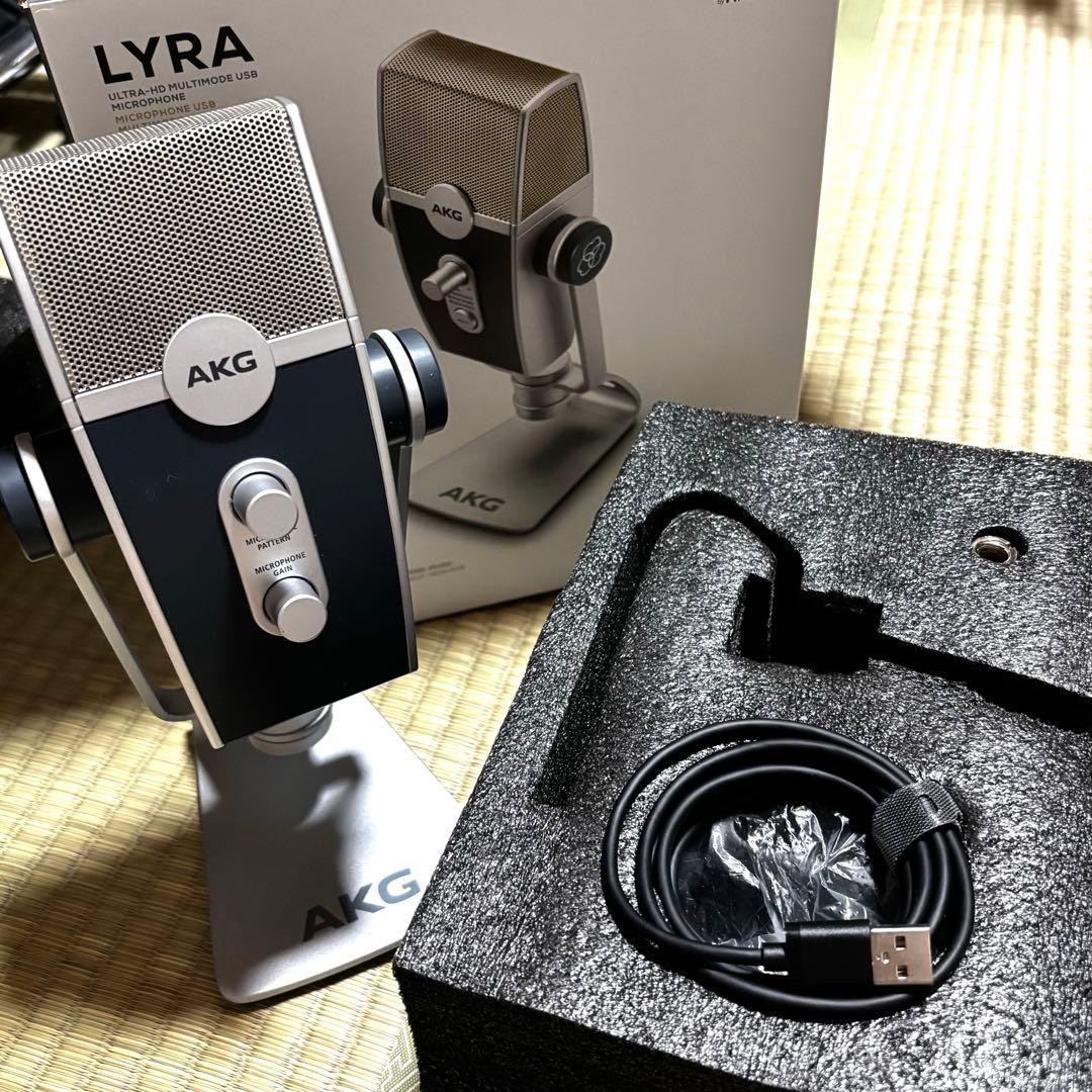 AKG LYRAY3 USB Condenser Microphone Used Box Manual Recording