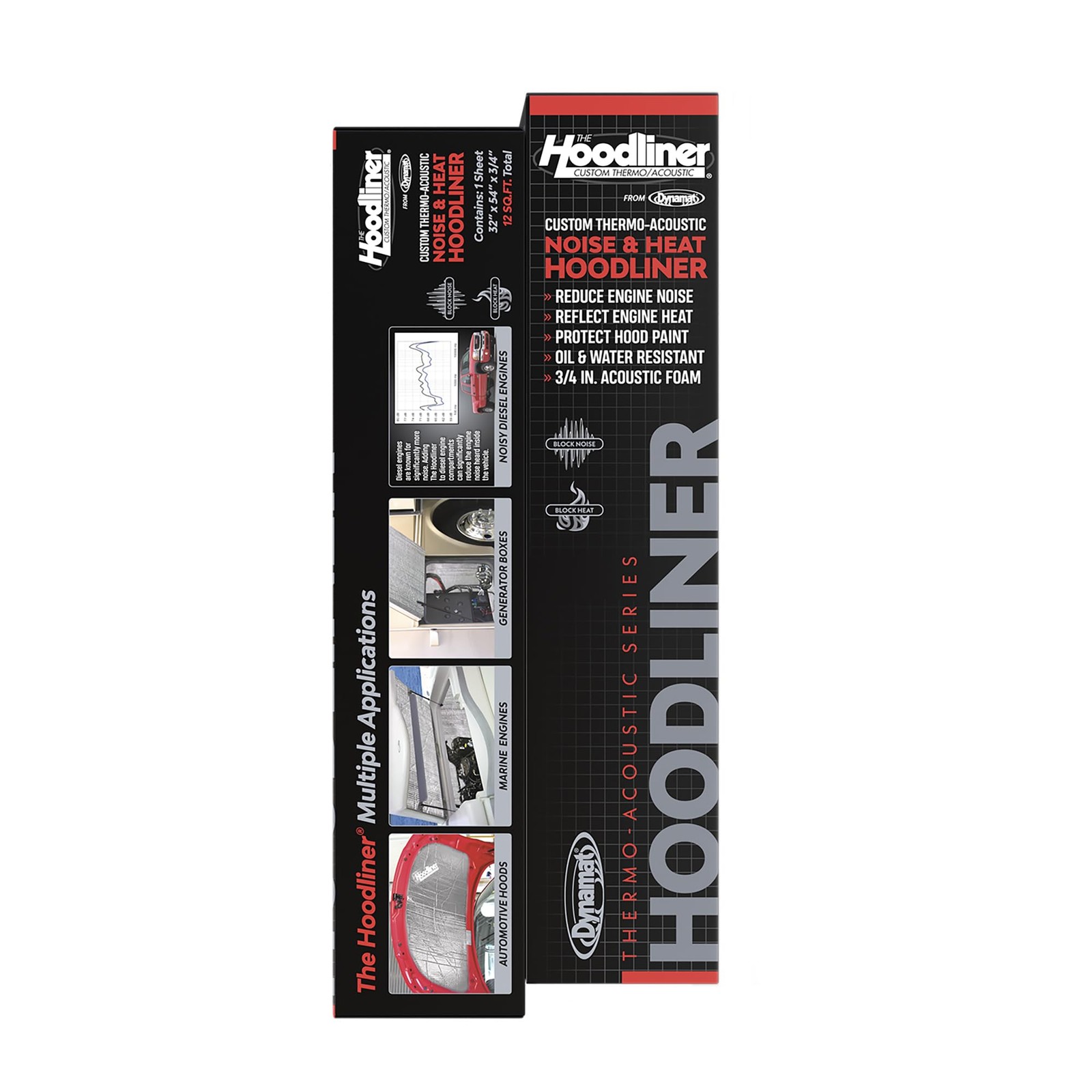DYNAMAT 11905 Hoodliner 32 x 54 x 3/4 Thick Self-Adhesive Sound Deadener –