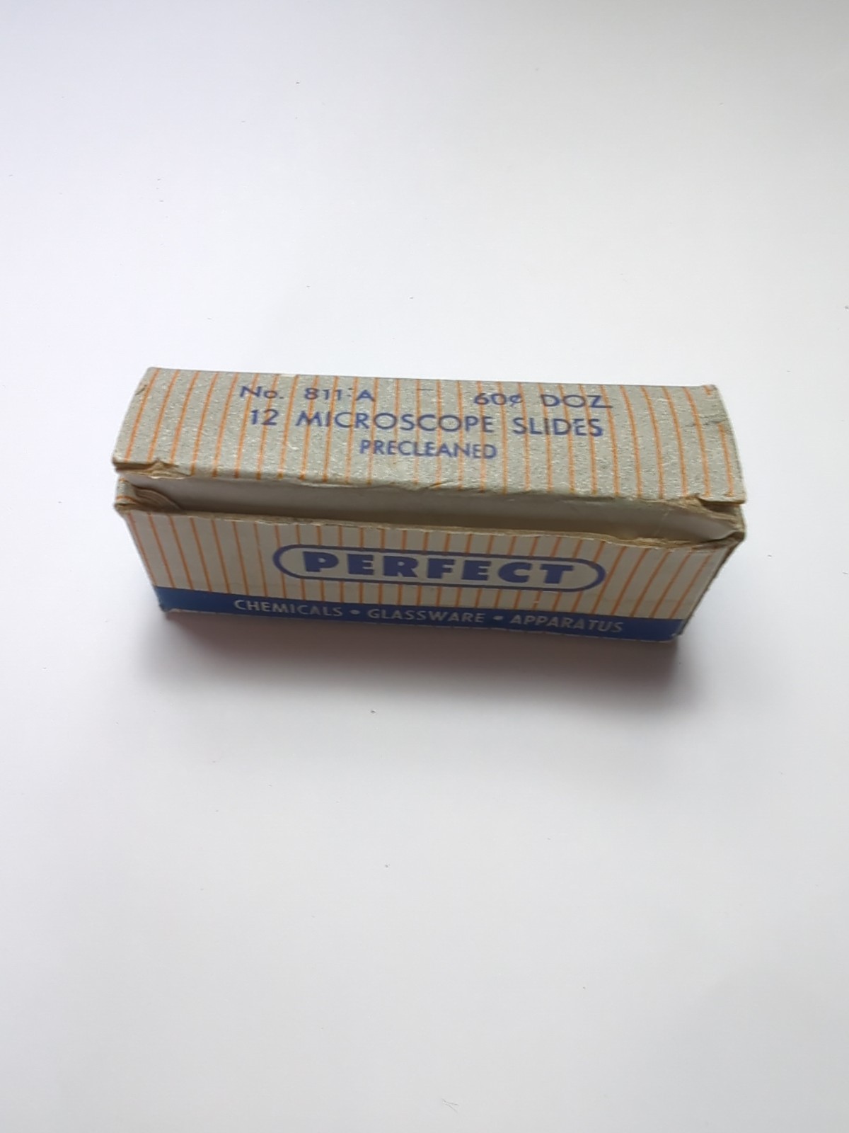 Vintage PERFECT Microscope Slides No 811-A 5 In Box Need Cleaning