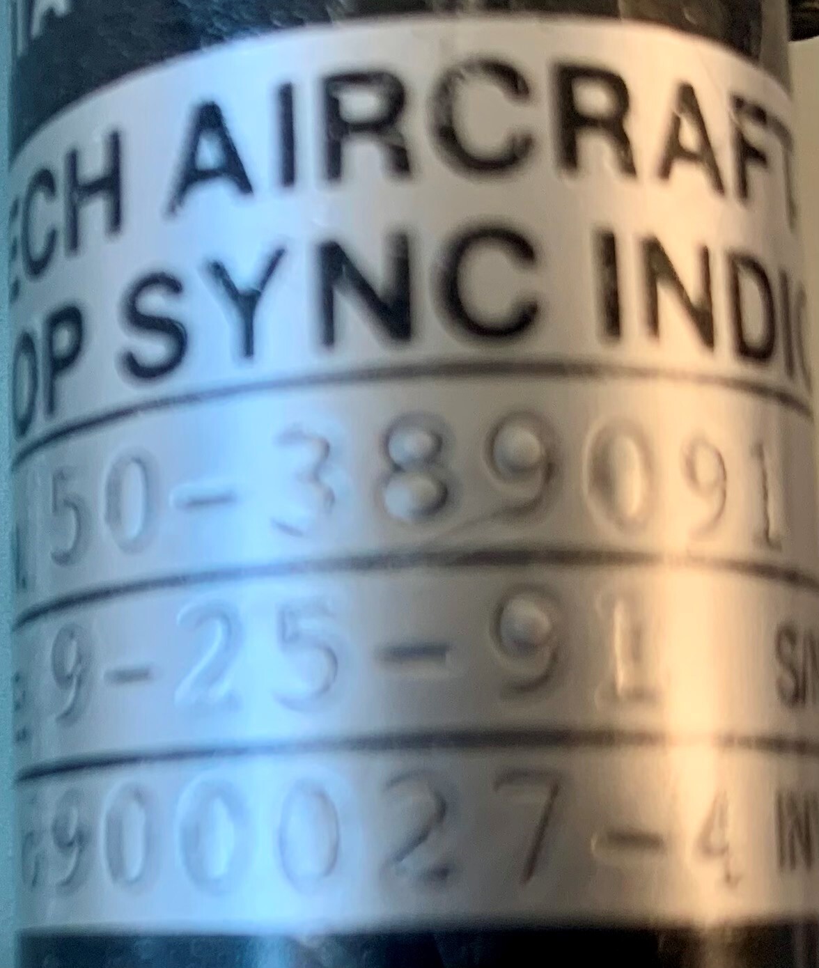 Prop Sync Indicator 50-389091 Removed Working