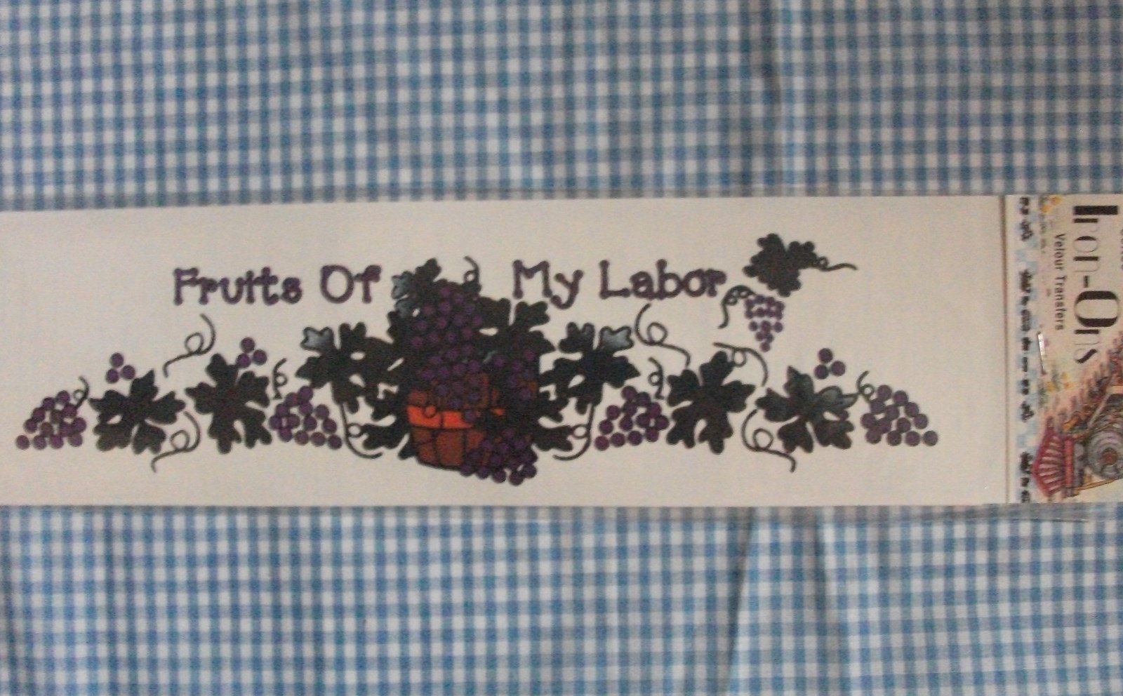 CACHE JUNCTION velour transfers GRAPES  iron on designs FRUITS OF MY LABOR #9784