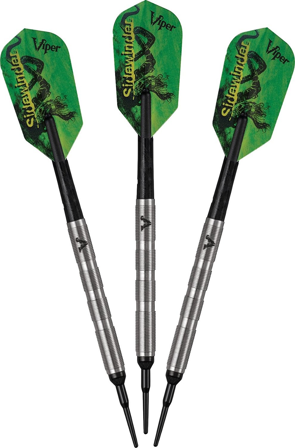 Viper Sidewinder Tungsten Soft Tip Darts Green Flights, 18 Grams