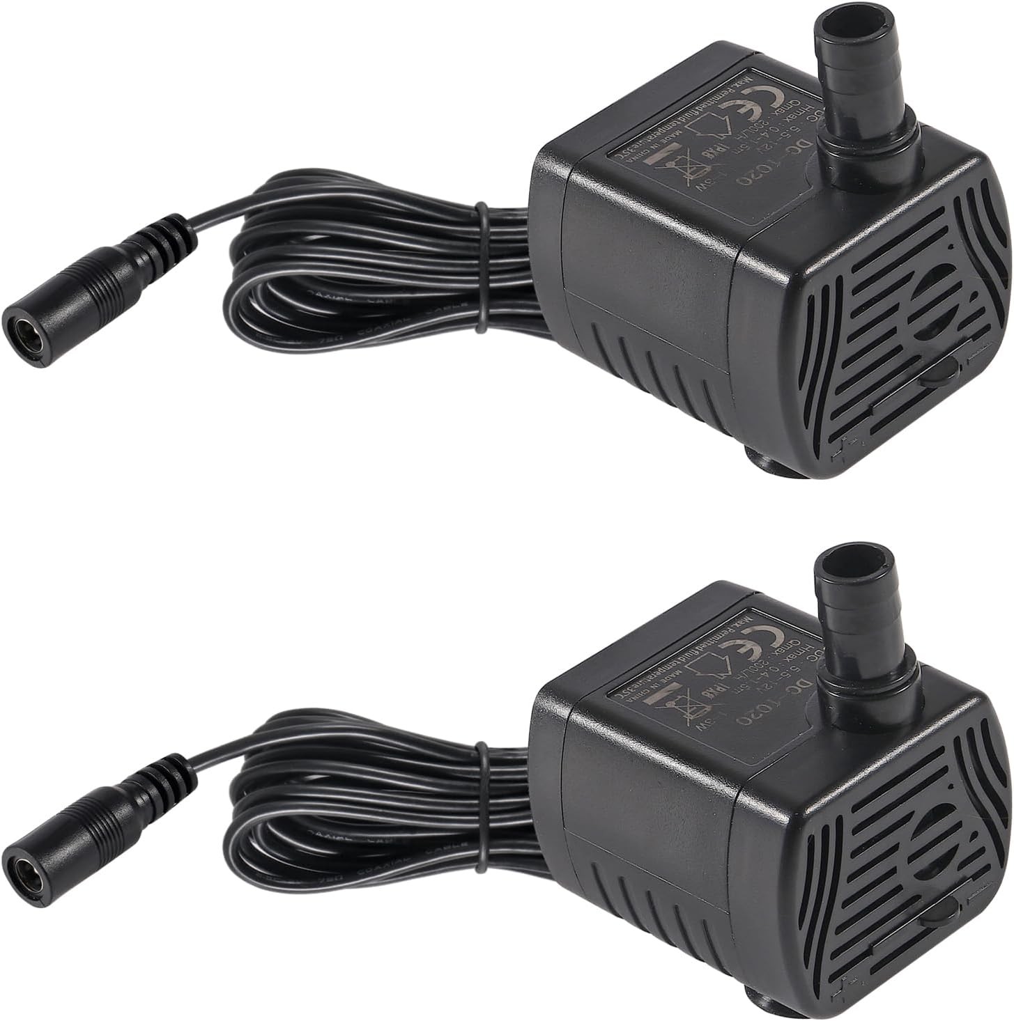 2Pcs DC5.5V-12V Mini Submersible Water Pump 1W-3W Small Fountain Pump for Aquari