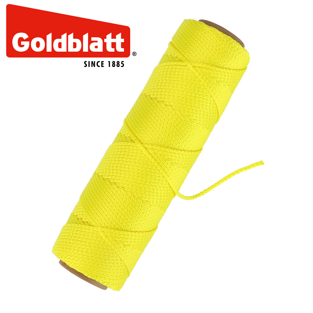 Goldblatt Nylon Mason Line 250FT #18 Braided String Line Nylon Twine for Masonry