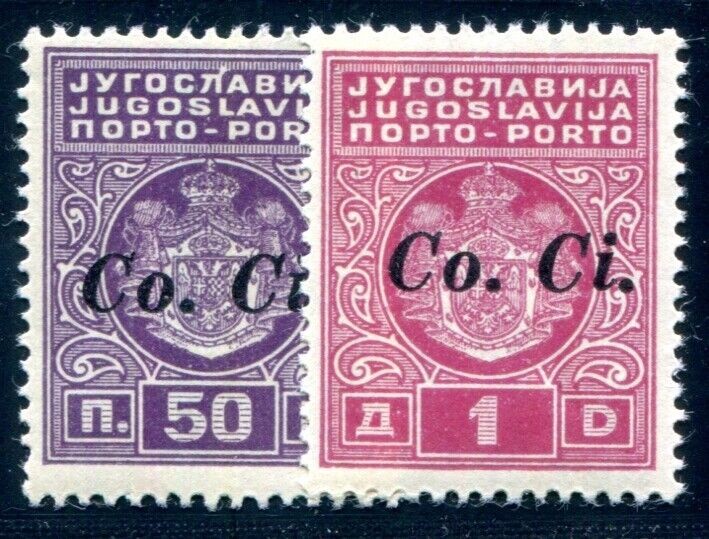 ITALY OCCUPATION WWII LJUBLJANA POSTAGE 1-2 ** MNH Signed (I3711