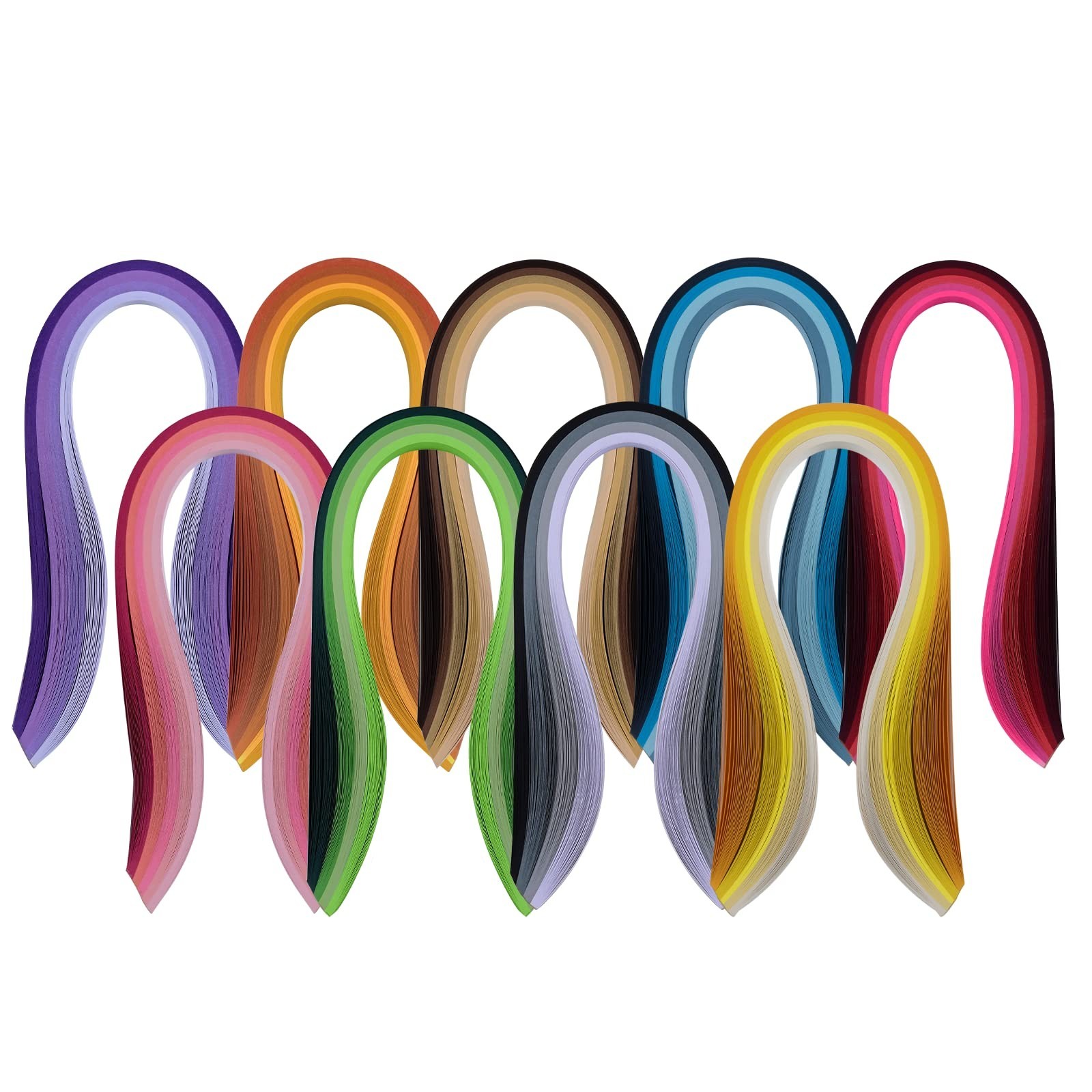 Paper Quilling Strips, 3/16 x 15.4 in (5mm x 39cm), 900 Pieces, 36 Colors | I...