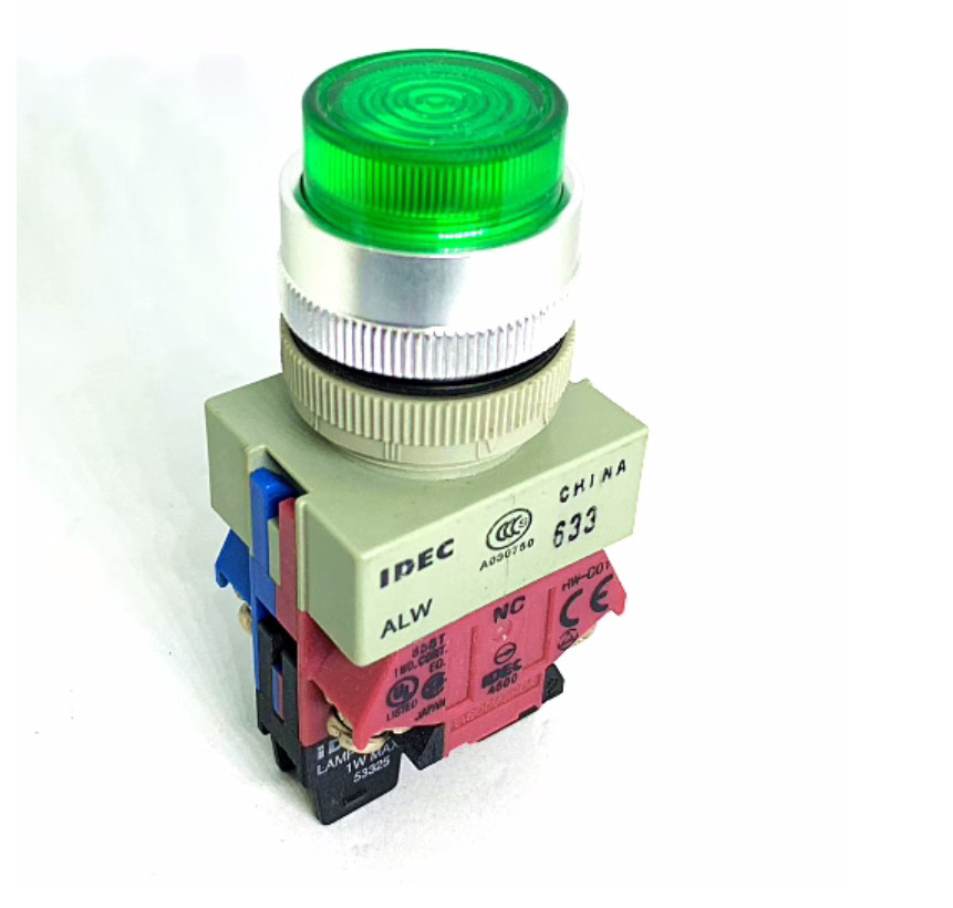 1PC New IDEC Self-reset button with light ALW22201DG green 1NC #LL