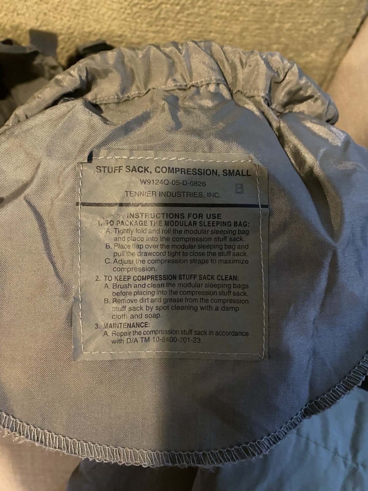 USGI Improved Modular Sleep System Intermediate Sleeping Bag with Stuff Sack