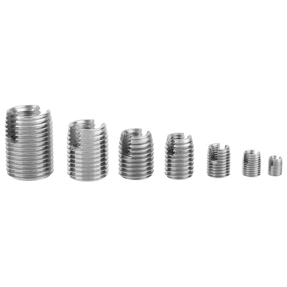 50 PCS Stainless Steel Thread Inserts Set Self Tapping Reinforce Repair Tool