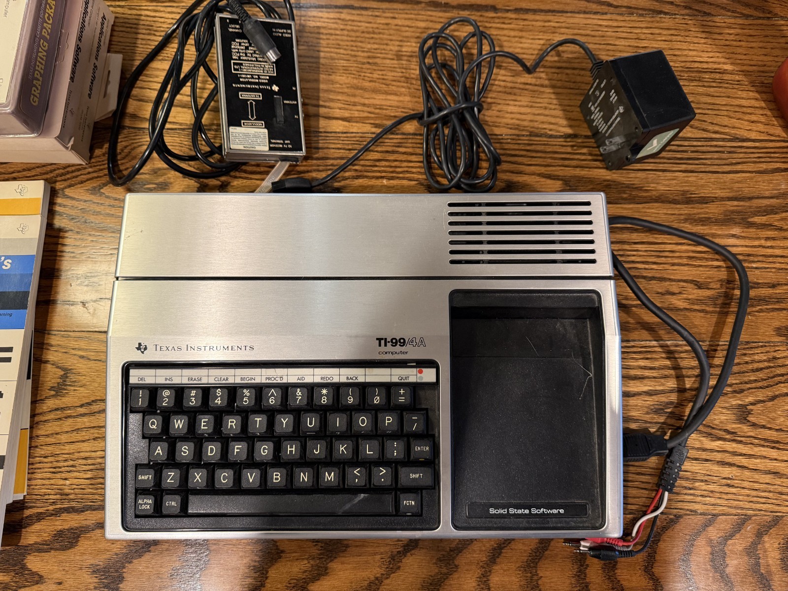 Vintage Texas Instruments TI-99/4A Computer w/ Software and Accessories