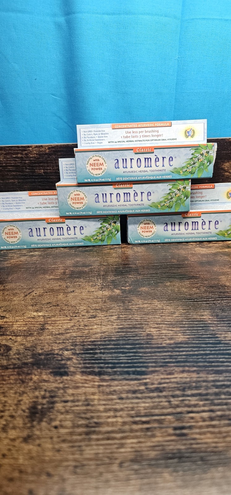 Auromere Ayurvedic Herbal Toothpaste Classic Licorice 4.16oz EXP 4/2028 Lot Of 4