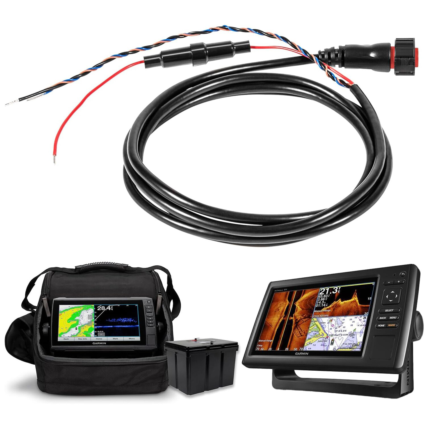 010-12445-00 Power/Data Cable Threaded 4-Pin for Garmin,echoMAP,GPSMAP,Panoptix