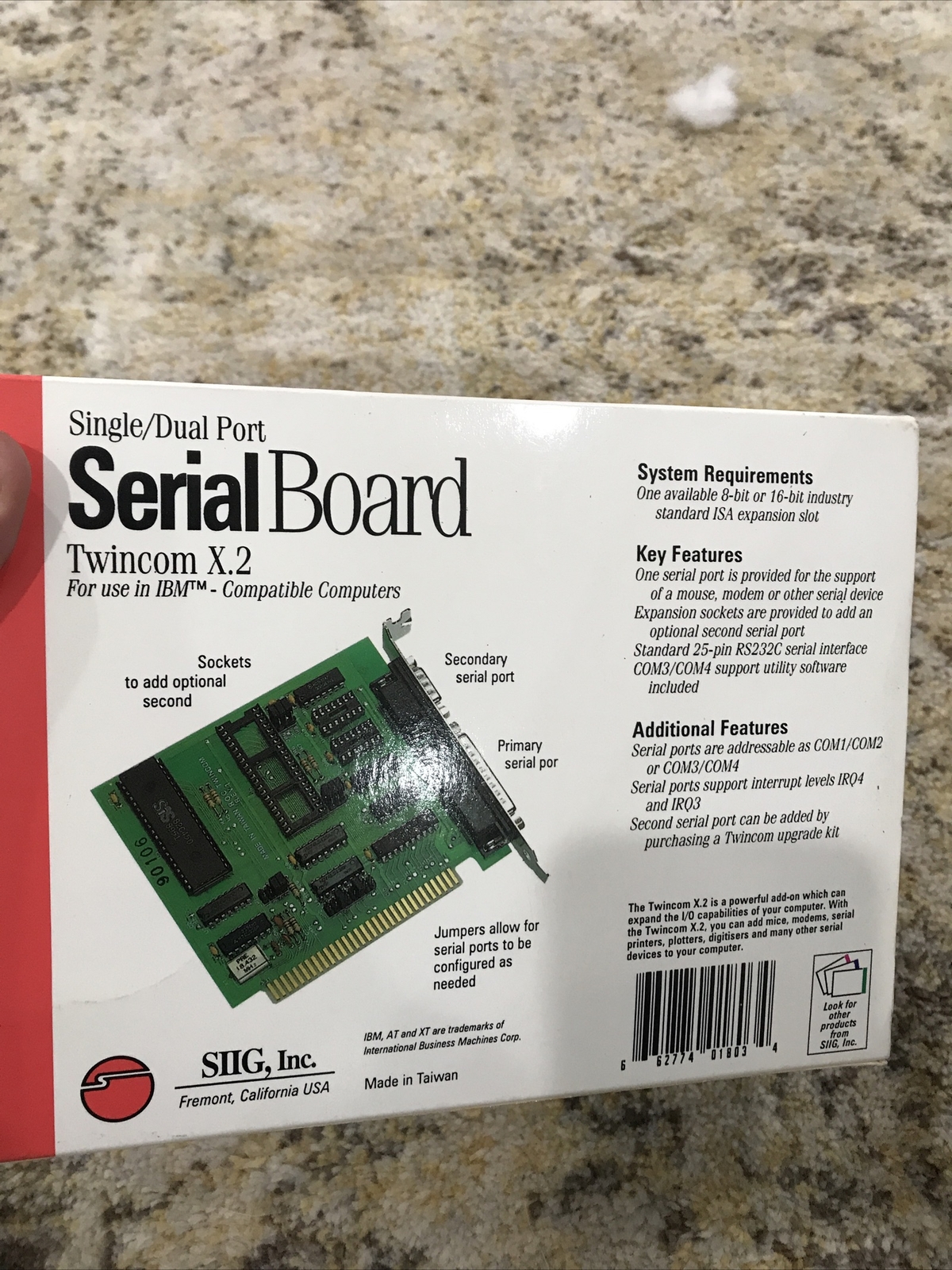 Vintage PC Gaming Twincom X.2 Serial Board For XT Computers