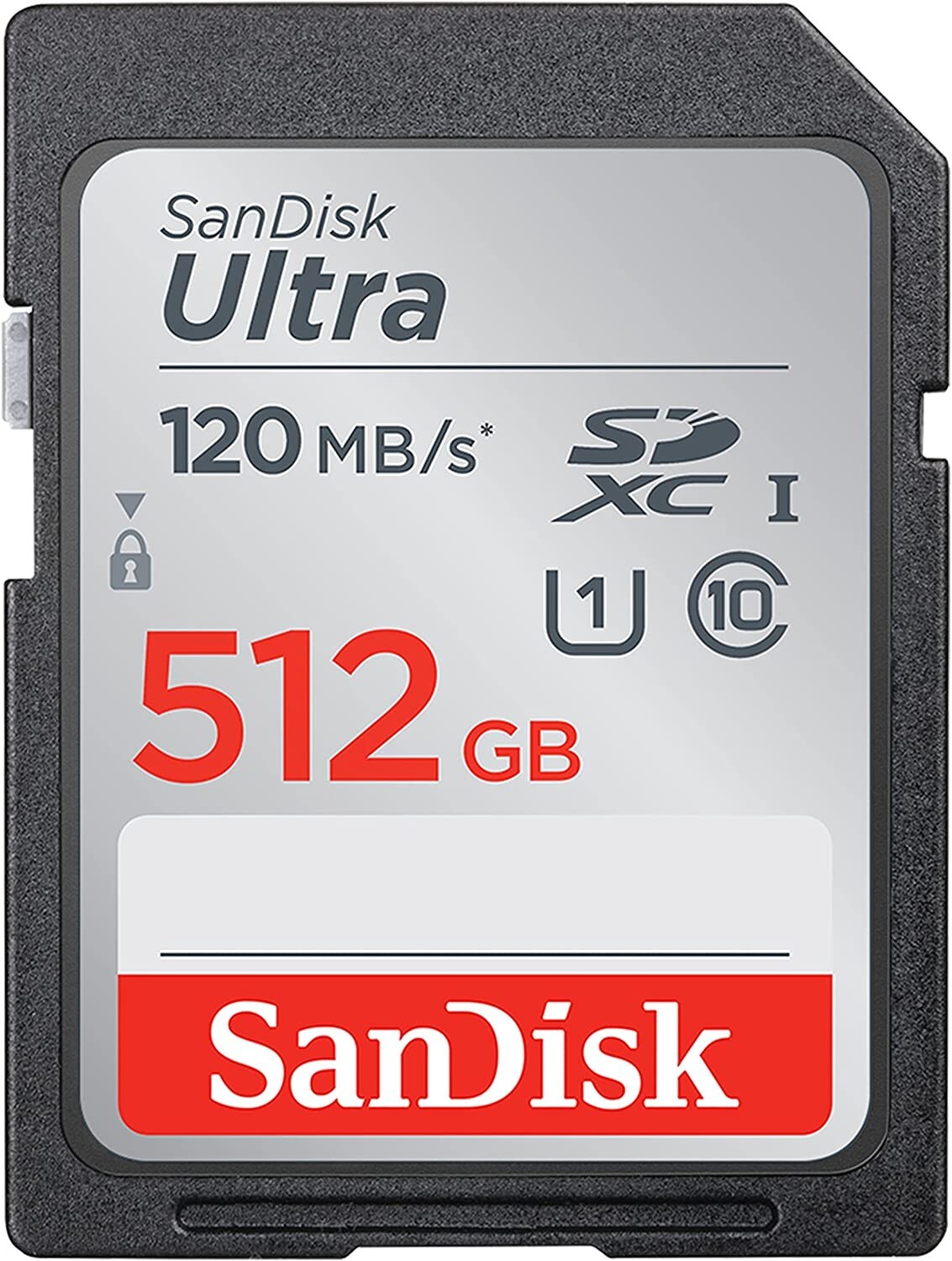 SanDisk 512GB Ultra SDXC UHS-I Memory Card 120MB/s C10 U1 Full HD SD Card
