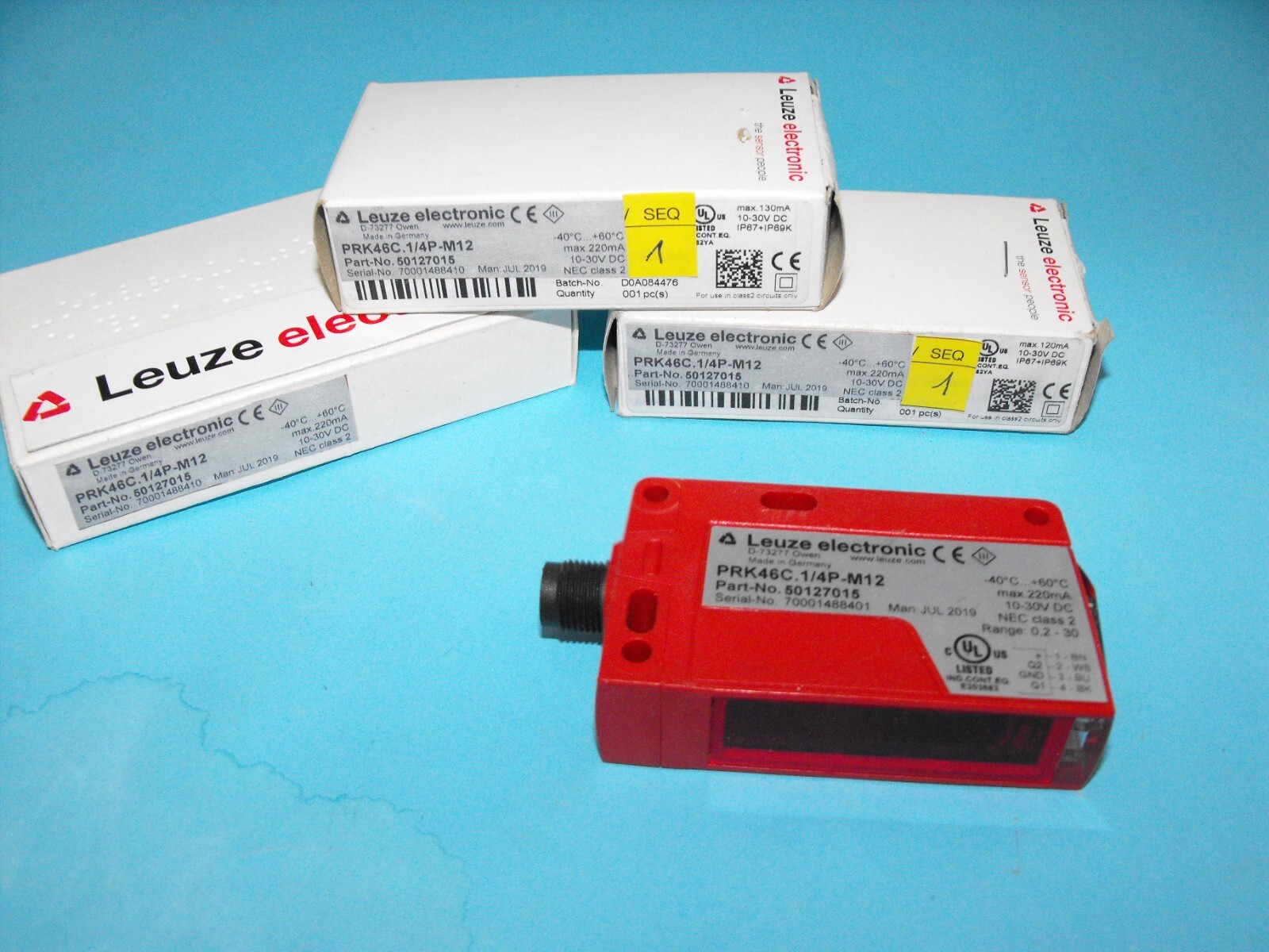 Leuze PRK46C.1/4P-M12.Reflex Light Barrier.50127015.NEW